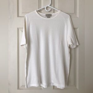 NWOT J. Crew Cotton Pique Men’s Crew Neck Short Sleeve White Tee Shirt Size M